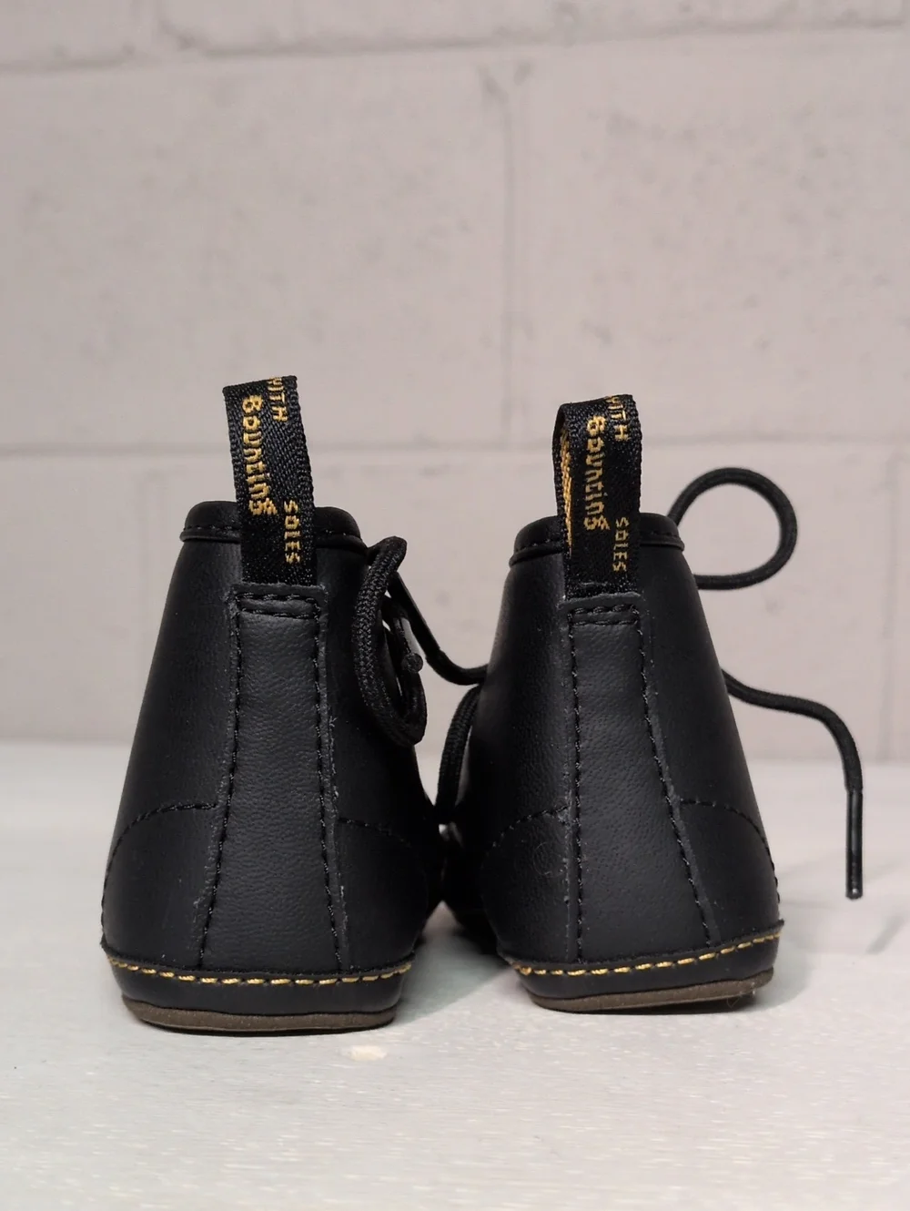 Dr. Martens Toddler Black Lace-Up Booties, Size 2, like new